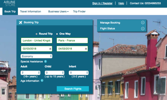SAP Commerce website screenshot